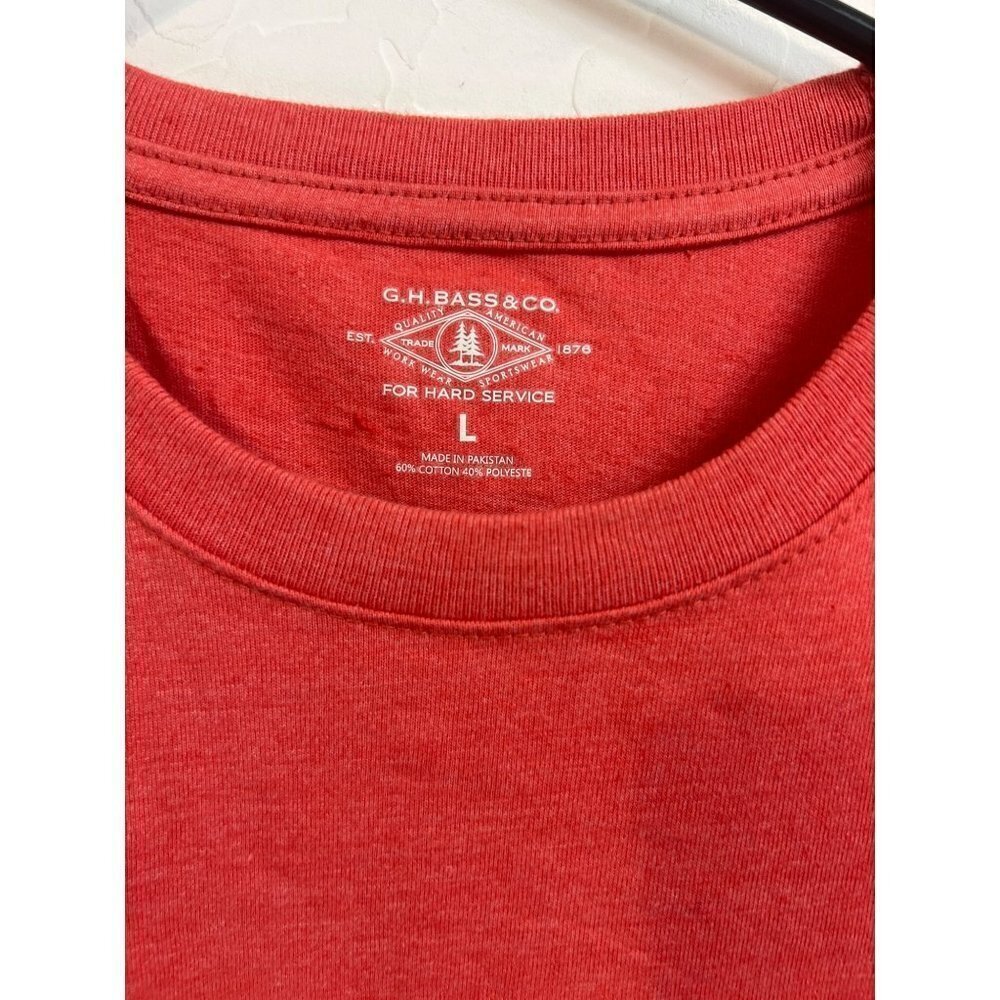 Mens GH Bass & Co Coral Orange Surfer Shirt Surfside Rick's Bar & Grill Sz L - Picture 2 of 5